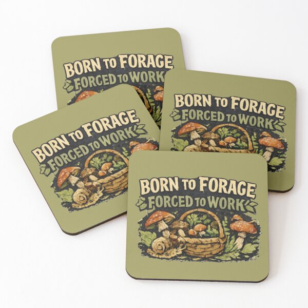 Item preview, Born to Forage Forced to Work – Goblincore Mushroom Cottagecore Anti Work Aesthetic Design designed and sold by Chippychips1.