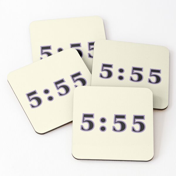 Item preview, Three Fives Change Time Clock Text Purple Stickers Prints Posters Wall Art Magnet Home Coffee Cup Decoration TShirt Stationary Notebook Magnet Hat Kitchen Work School Office Redbubble Shop designed and sold by Saritas Boutique Shop.