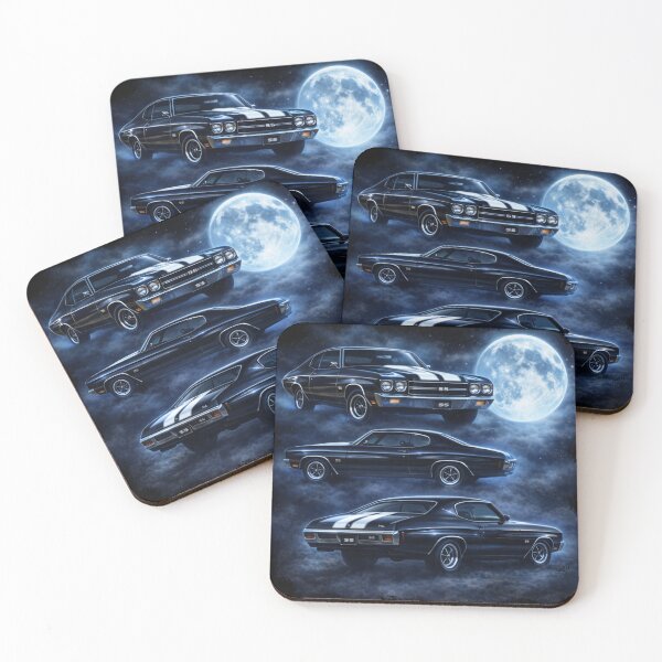 Item preview, Three Chevelle Moon — 1970 Chevelle SS (Black Edition) designed and sold by Automotive Art by Greg.