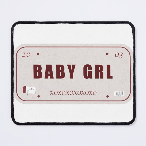 Item preview, cute license plate baby girl designed and sold by retrocreations|.