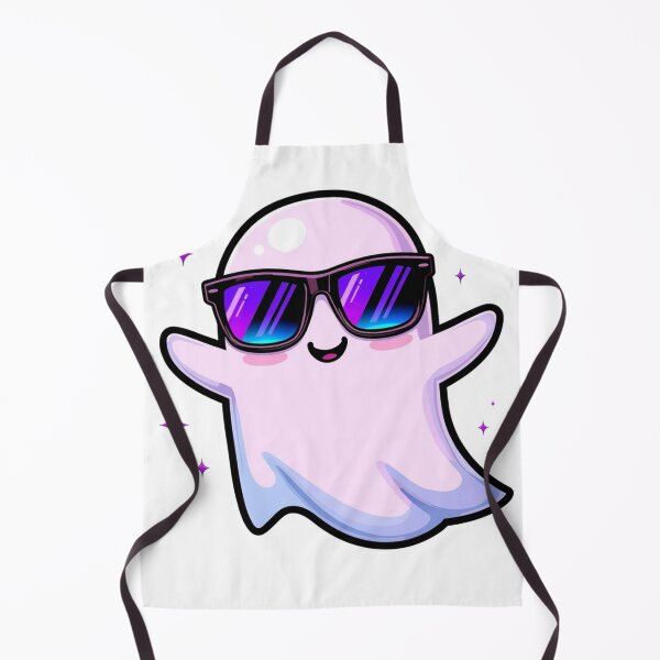 Item preview, Cool Cute Ghost with Sunglasses Sticker | Kawaii Halloween Cartoon Ghost Design designed and sold by AestheticLoveArt.