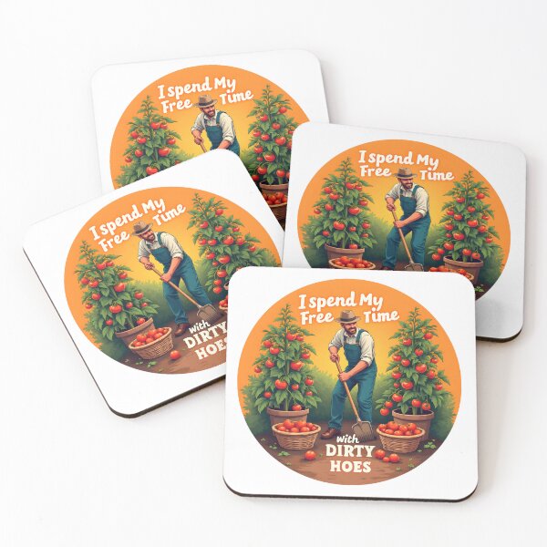 Item preview, A man hoeing in his vegetable garden designed and sold by BDLdesigns.