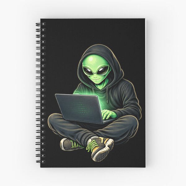 Item preview, Hacker Tech Alien – Ciberprogramador Estético Arte de Personaje Futurista designed and sold by ColorSplash123.
