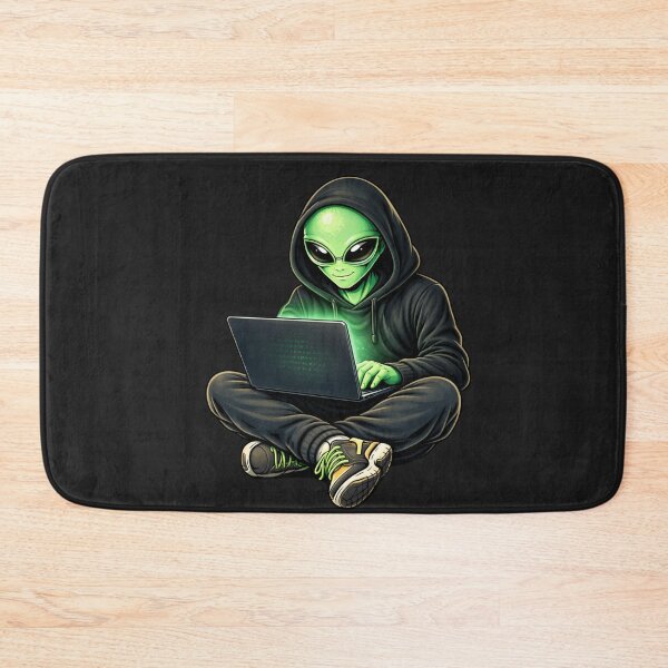 Item preview, Hacker Tech Alien – Cyber Programmer Aesthetic Futuristic Character Art designed and sold by ColorSplash123.