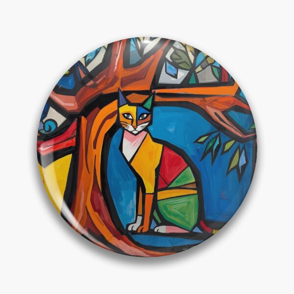 Item preview, cubist cat illustration designed and sold by Chippychips1.