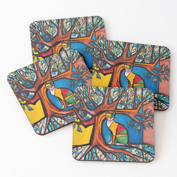 Item preview, cubist cat illustration designed and sold by Chippychips1.