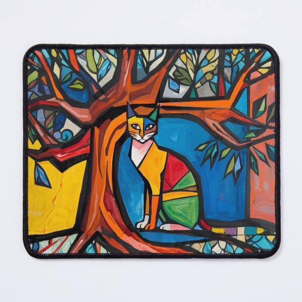 Item preview, cubist cat illustration designed and sold by Chippychips1.