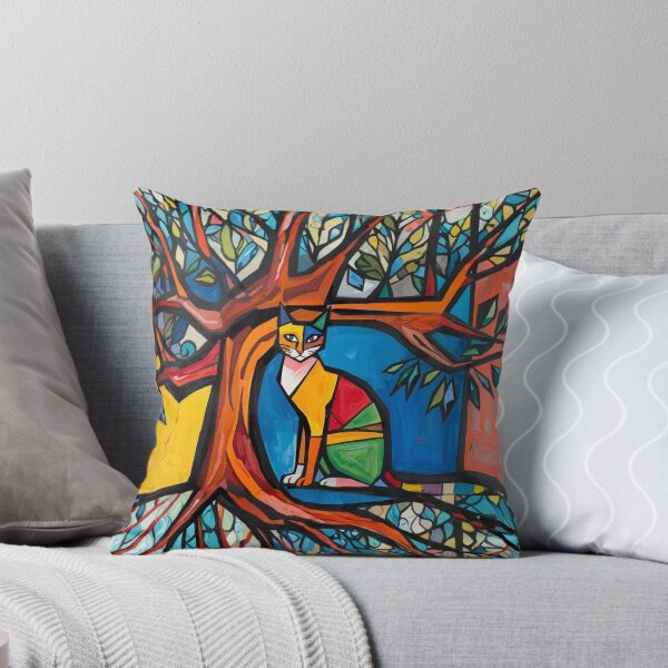 Item preview, cubist cat illustration designed and sold by Chippychips1.
