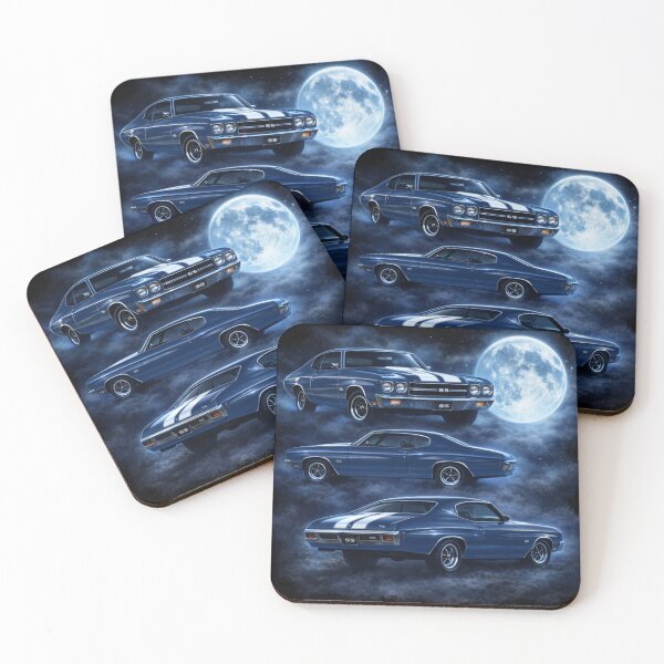 Item preview, Three Chevelle Moon — 1970 Chevelle SS (Blue Edition) designed and sold by Automotive Art by Greg.