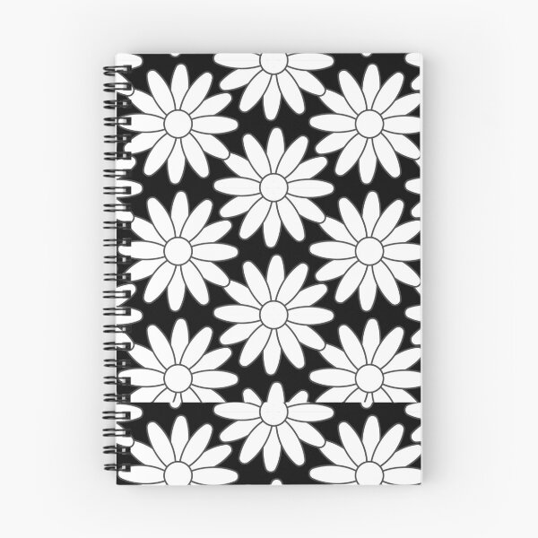 Item preview, Bold Daisy Repeat – Black & White Retro Floral Pattern designed and sold by AZPrintz.