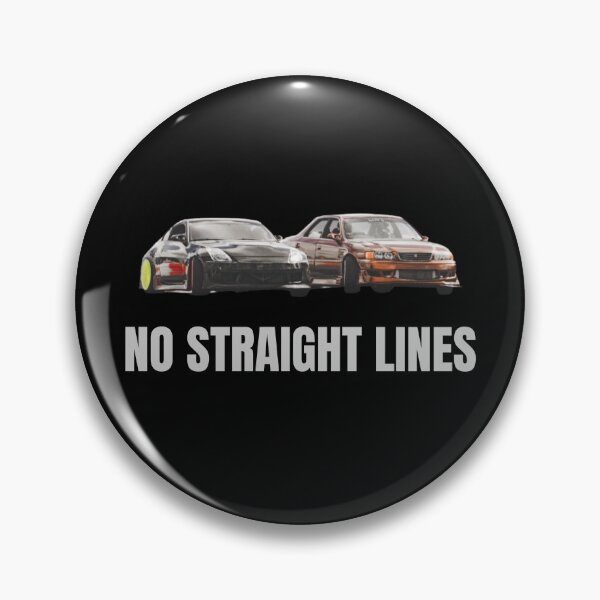 Item preview, No Straight Lines 350Z x JZX100 Drift Streetwear – JDM Car Culture Aesthetic Off White Text designed and sold by Minty-Media.