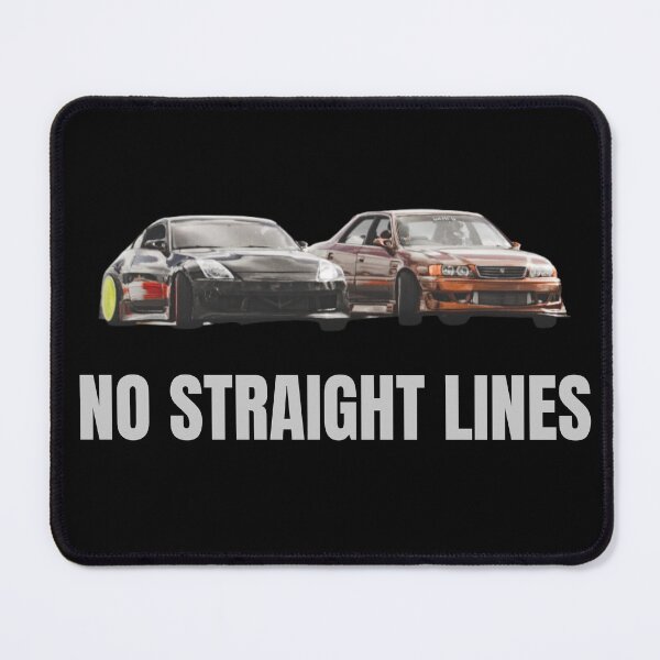 Item preview, No Straight Lines 350Z x JZX100 Drift Streetwear – JDM Car Culture Aesthetic Off White Text designed and sold by Minty-Media.