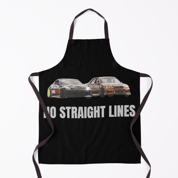 Item preview, No Straight Lines 350Z x JZX100 Drift Streetwear – JDM Car Culture Aesthetic Off White Text designed and sold by Minty-Media.