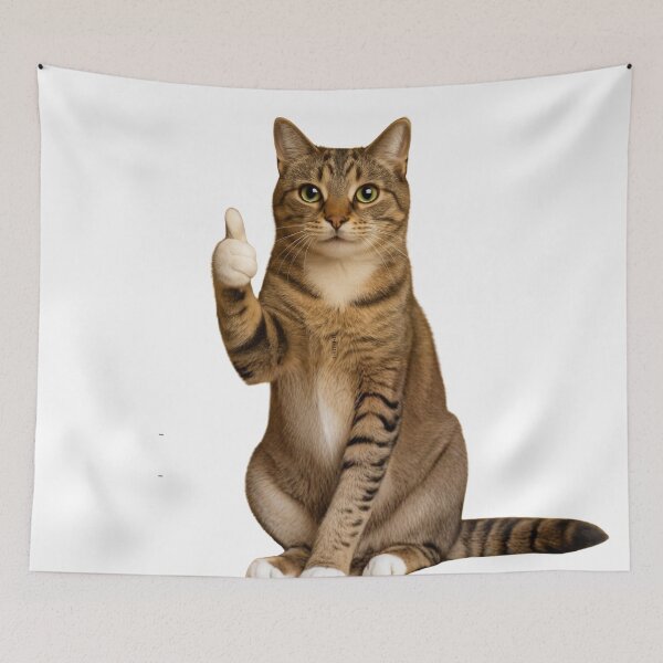 Item preview, Cool Cat Thumbs Up – Funny Cat Positive Vibes Design designed and sold by Chippychips1.