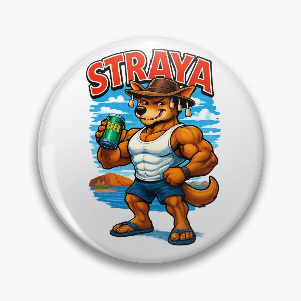 Item preview, Straya Mate – Funny Australian Slang Kangaroo Cartoon Art designed and sold by Chippychips1.