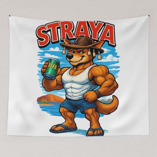 Item preview, Straya Mate – Funny Australian Slang Kangaroo Cartoon Art designed and sold by Chippychips1.
