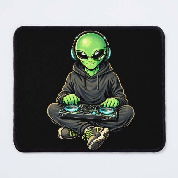 Item preview, DJ Club Alien – Neon Nightlife Music Aesthetic Character Art designed and sold by ColorSplash123.