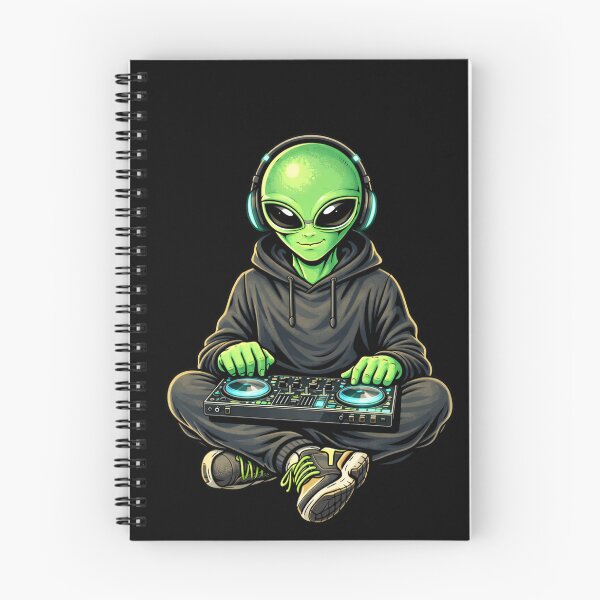 Item preview, DJ Club Alien – Neon Nightlife Music Aesthetic Character Art designed and sold by ColorSplash123.