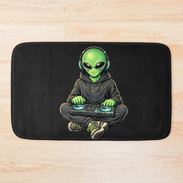Item preview, DJ Club Alien – Neon Nightlife Music Aesthetic Character Art designed and sold by ColorSplash123.