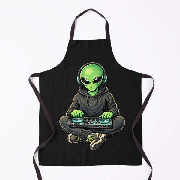 Item preview, DJ Club Alien – Neon Nightlife Music Aesthetic Character Art designed and sold by ColorSplash123.