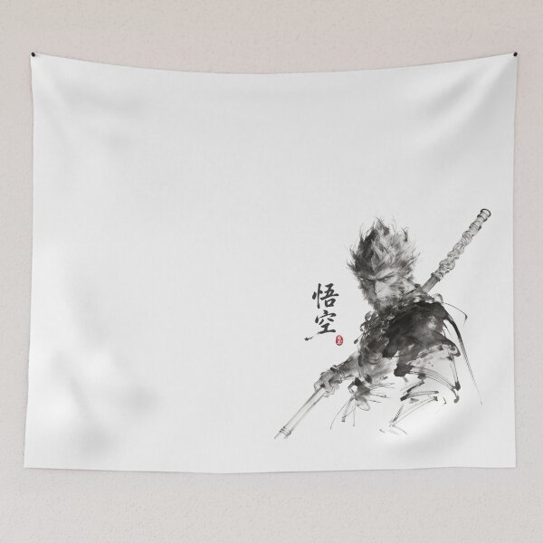 Item preview, Sun Wukong The Monkey King - Traditional Ink Wash Art designed and sold by 2SimpleLife.
