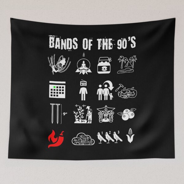 Item preview,  Nerdy Iconic Alternative Rock Bands Of The 90S designed and sold by ainan1971.