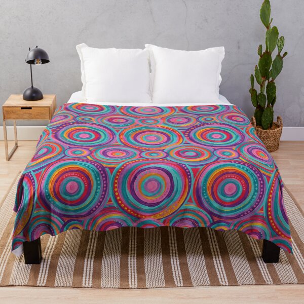 Item preview, Colorful Hand Painted Concentric Swirl Abstract Pattern designed and sold by DGtaLrtcom.