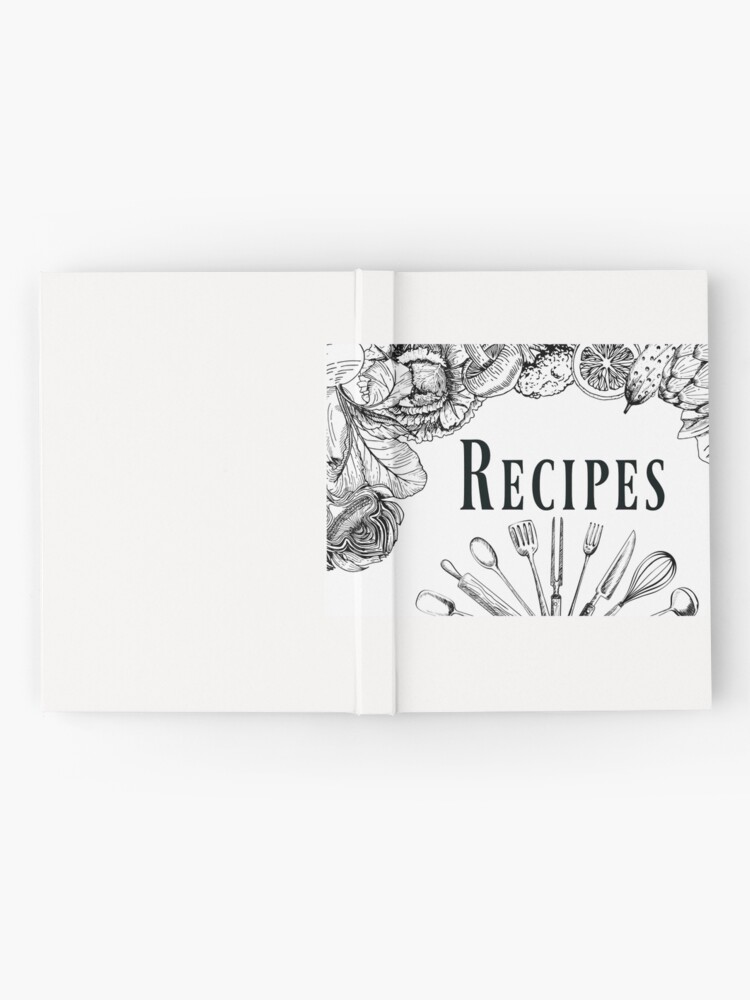 Cuaderno de tapa dura for Sale con la obra «Libro de recetas en diario y  cuaderno en blanco y negro solamente» de CJ Anderson