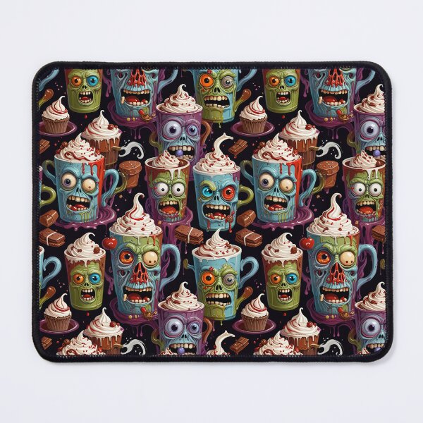 Item preview, Zombie Hot Chocolate Spooky Halloween Drink Pattern designed and sold by Fabricbella.