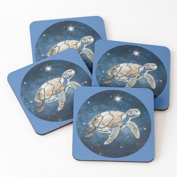 Item preview, Starry Ocean Sea Turtle Cosmic Illustration designed and sold by 3DDesignSpot.