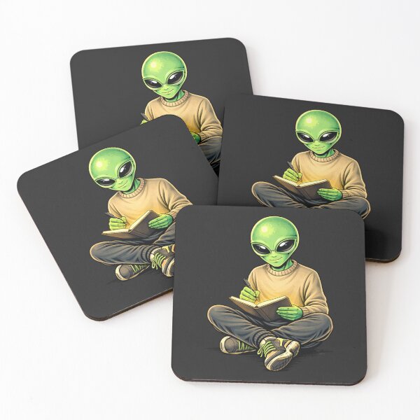 Item preview, Writer Author Alien – Creative Storytelling Aesthetic Character Art designed and sold by ColorSplash123.