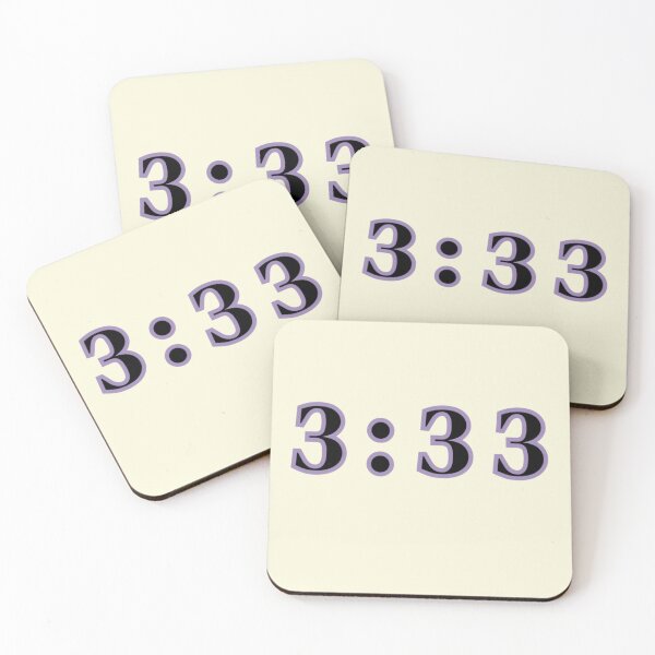 Item preview, Three Threes Support Time Clock Purple Text Stickers Prints Posters Wall Art Magnet Home Coffee Cup Decoration TShirt Stationary Notebook Magnet Hat Kitchen Work School Office Redbubble Shop designed and sold by Saritas Boutique Shop.