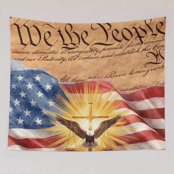 Item preview, We The People – US Constitution Patriotic Americana Typography Design designed and sold by Chippychips1.