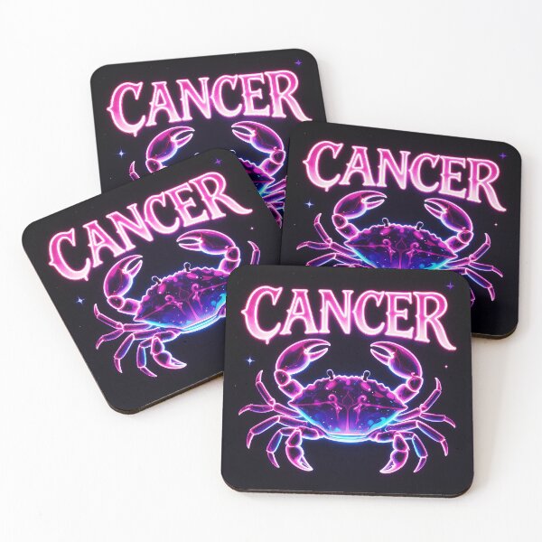 Item preview, ⭐Neon Gothic Cancer Zodiac Sign designed and sold by Alquimia Lunar.