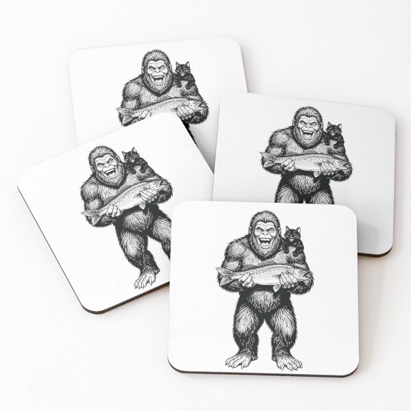 Item preview, Bigfoot and Black Cat Catch of the Day designed and sold by chillaxcats.