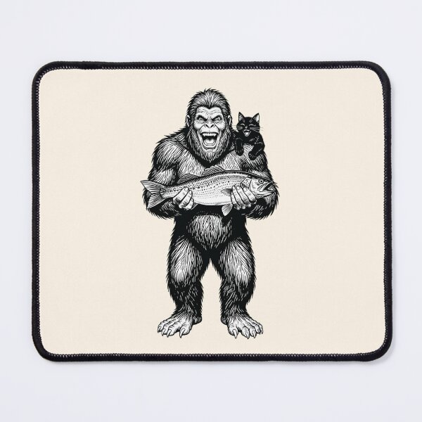Item preview, Bigfoot and Black Cat Catch of the Day designed and sold by chillaxcats.