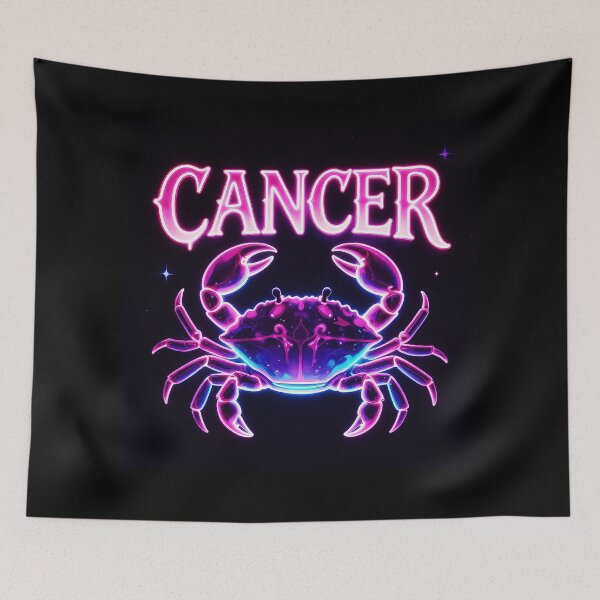 Item preview, ⭐Neon Gothic Cancer Zodiac Sign designed and sold by Alquimia Lunar.