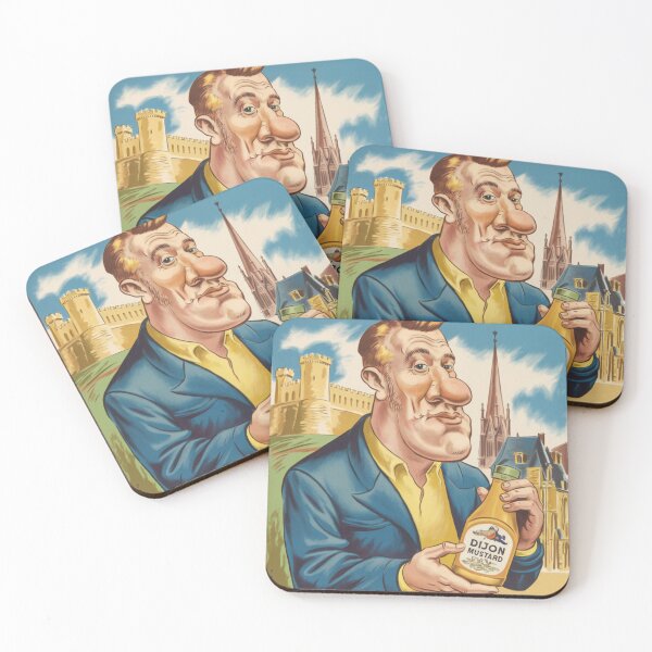 Item preview, Dijon Travel Poster France | French Mustard Character Illustrationp designed and sold by LeQuirks.