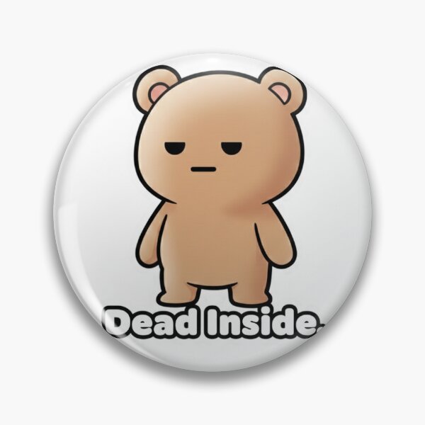 Item preview, Dead Inside Cute Bear – Dark Humor Aesthetic Sticker designed and sold by PeachyPrintHub.
