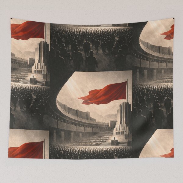 Item preview, The Grand Assembly Fictional Empire Brutalist Art designed and sold by Atlas Poster Co..