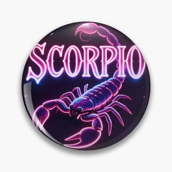 Item preview, ⭐Neon Gothic Scorpio Zodiac Sign designed and sold by Alquimia Lunar.