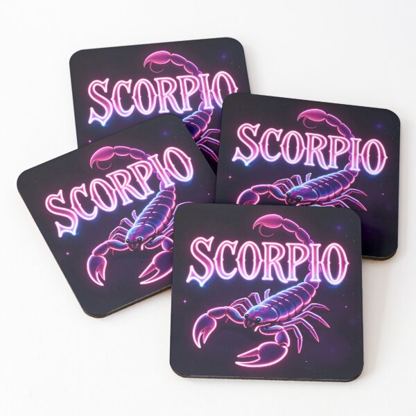 Item preview, ⭐Neon Gothic Scorpio Zodiac Sign designed and sold by Alquimia Lunar.