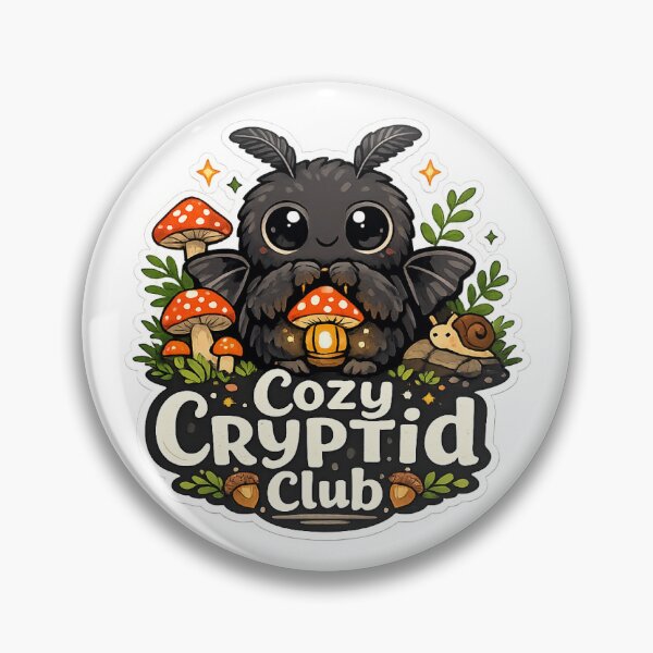 Item preview, Cozy Cryptid Club Cute Moth Lantern Woodland Sticker Design designed and sold by Robot Casual.