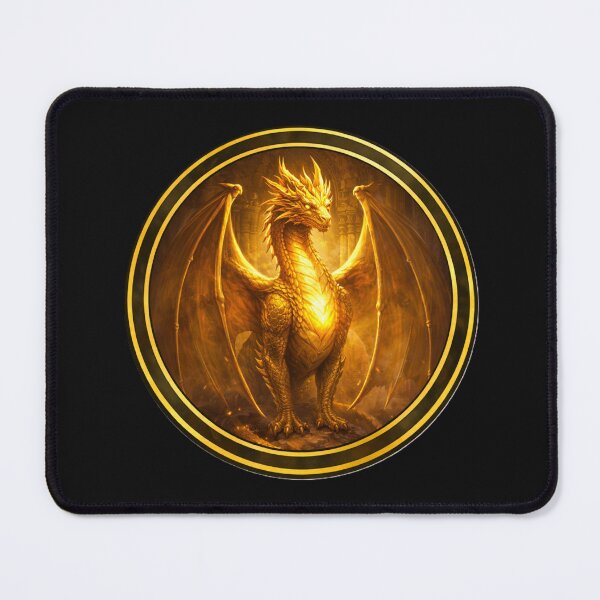 Item preview, Golden Guardian Dragon – Regal Fire Circle Design designed and sold by TheJoyfulPen.
