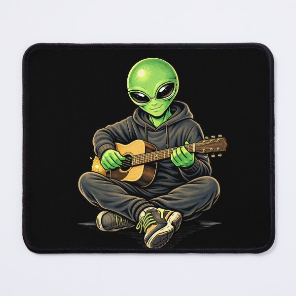 Item preview, Guitar Acoustic Alien – Calm Music Creative Aesthetic Character Art designed and sold by ColorSplash123.