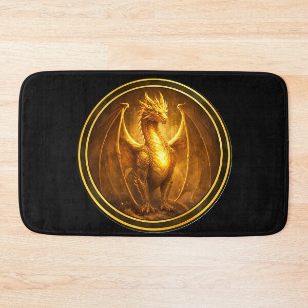 Item preview, Golden Guardian Dragon – Regal Fire Circle Design designed and sold by TheJoyfulPen.