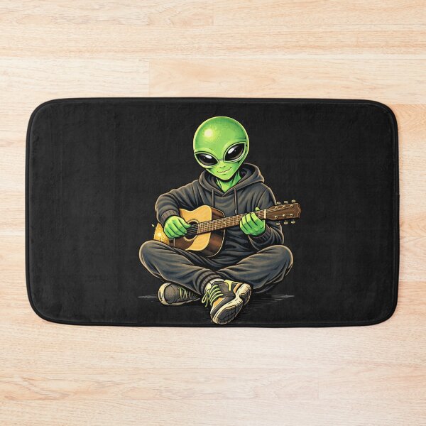 Item preview, Guitar Acoustic Alien – Calm Music Creative Aesthetic Character Art designed and sold by ColorSplash123.
