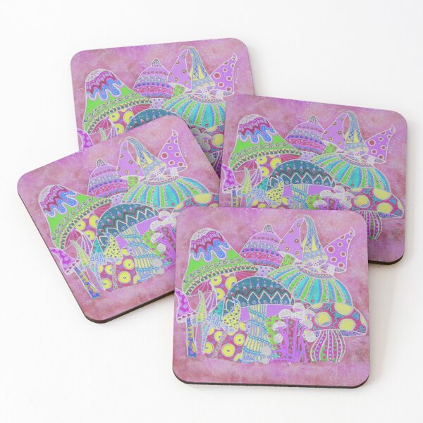 Item preview, Magical pink mushrooms designed and sold by JWRocks.