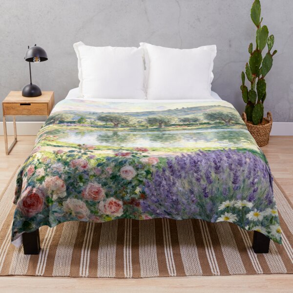 Item preview, Beautiful Public Park with Lake View, Impressionism Style Nature Art Print designed and sold by BlareBlare.