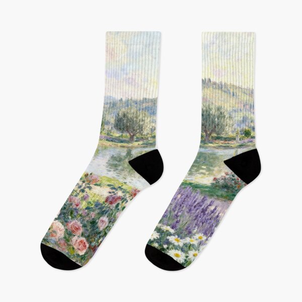Item preview, Beautiful Public Park with Lake View, Impressionism Style Nature Art Print designed and sold by BlareBlare.